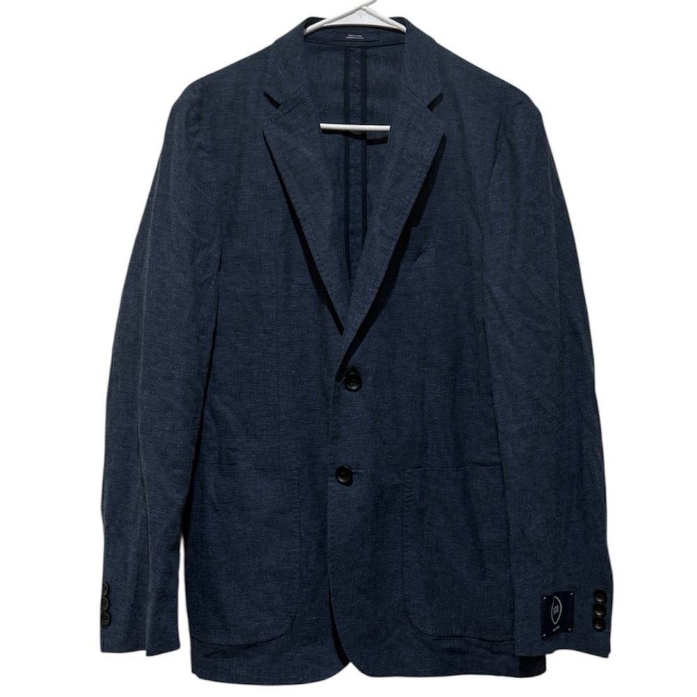 NWT 1901‎ Extra Trim Fit Linen Cotton Sports Coat Blazer Small S  Navy Preppy